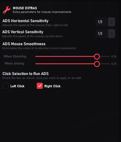 Mouse Extras ADS Settings Example