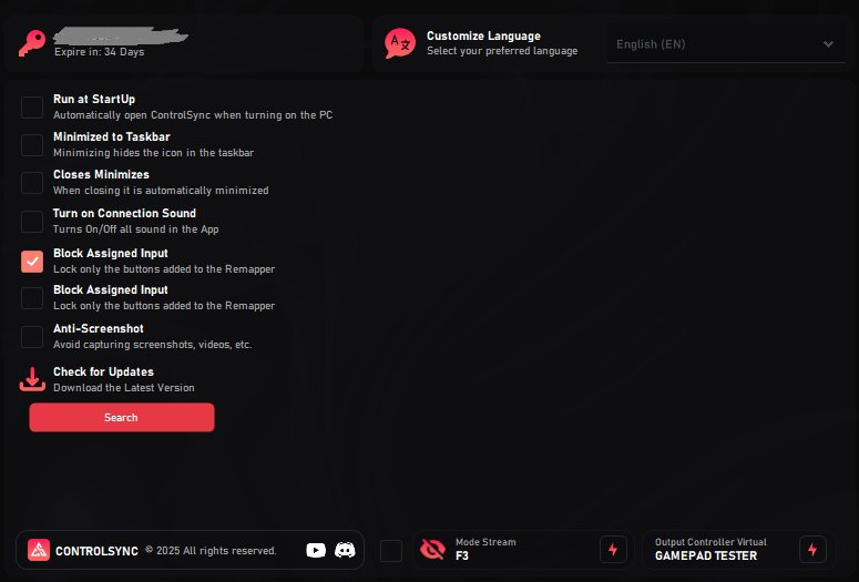 General Settings Example