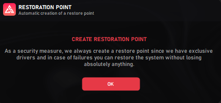 Restore Point Creation